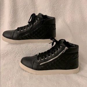 Black high top Steve Madden sneakers